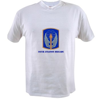 166AB - A01 - 04 - SSI - 166th Aviation Brigade with Text - Value T-shirt - Click Image to Close