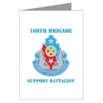 168BSB - M01 - 02 - DUI - 168th Bde - Support Bn with Text - Greeting Cards (Pk of 10)