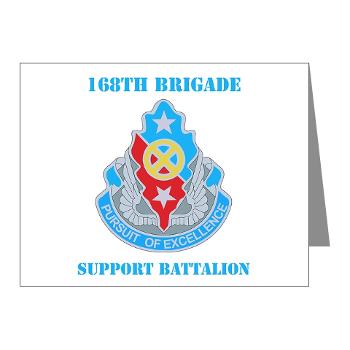 168BSB - M01 - 02 - DUI - 168th Bde - Support Bn with Text - Note Cards (Pk of 20)