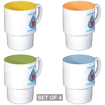 168BSB - M01 - 03 - DUI - 168th Bde - Support Bn with Text - Stackable Mug Set (4 mugs) - Click Image to Close