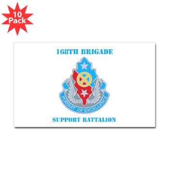 168BSB - M01 - 01 - DUI - 168th Bde - Support Bn with Text - Sticker (Rectangle 10 pk)