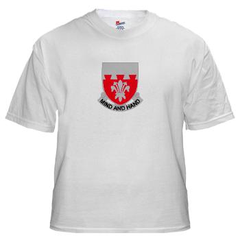 169EB - A01 - 04 - DUI - 169th Engineer Battalion - White t-Shirt