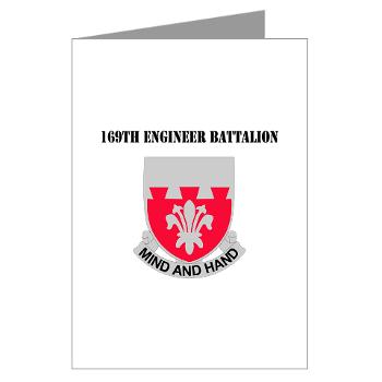 169EB - M01 - 02 - DUI - 169th Engineer Battalion with Text - Greeting Cards (Pk of 10)