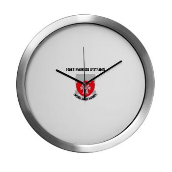 169EB - M01 - 03 - DUI - 169th Engineer Battalion with Text - Modern Wall Clock