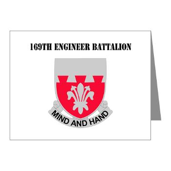 169EB - M01 - 02 - DUI - 169th Engineer Battalion with Text - Note Cards (Pk of 20)