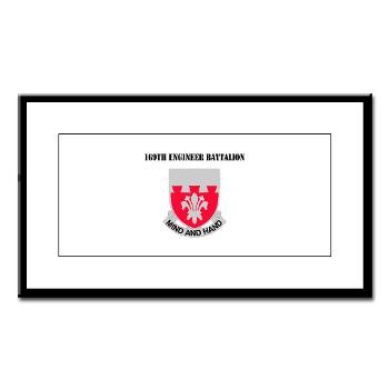 169EB - M01 - 02 - DUI - 169th Engineer Battalion with Text - Small Framed Print