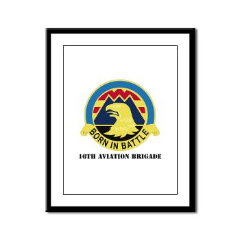 16AB - M01 - 02 - DUI - 16th Aviation Brigade with Text - Framed Panel Print