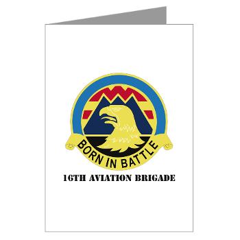 16AB - M01 - 02 - DUI - 16th Aviation Brigade with Text - Greeting Cards (Pk of 10)