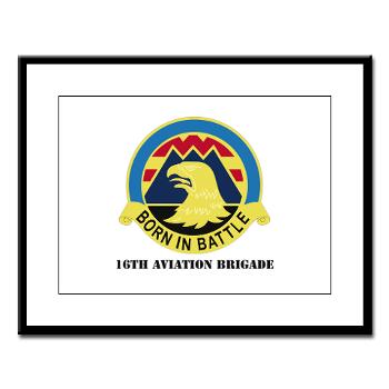 16AB - M01 - 02 - DUI - 16th Aviation Brigade with Text - Large Framed Print