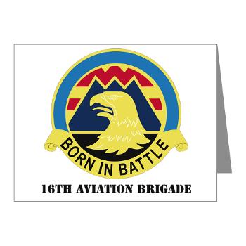 16AB - M01 - 02 - DUI - 16th Aviation Brigade with Text - Note Cards (Pk of 20) - Click Image to Close