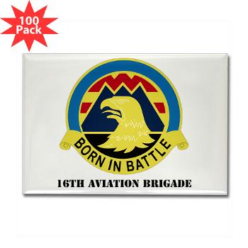 16AB - M01 - 01 - DUI - 16th Aviation Brigade with Text - Rectangle Magnet (100 pack) - Click Image to Close