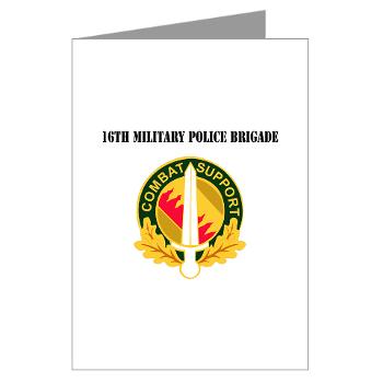 16MPB - M01 - 02 - DUI - 16th Military Police Brigade with Text - Greeting Cards (Pk of 10)