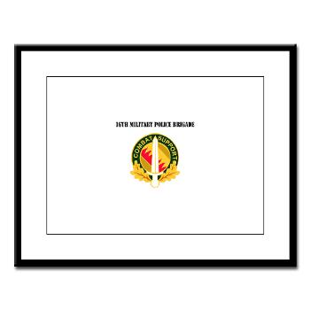 16MPB - M01 - 02 - DUI - 16th Military Police Brigade with Text - Large Framed Print