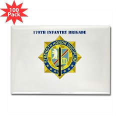 170IB - M01 - 01 - DUI - 170th Infantry Brigade with Text - Rectangle Magnet (100 pack)