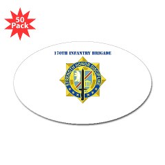 170IB - M01 - 01 - DUI - 170th Infantry Brigade with Text - Sticker (Oval 50 pk)