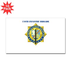 170IB - M01 - 01 - DUI - 170th Infantry Brigade with Text - Sticker (Rectangle 10 pk)