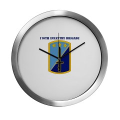 170IB - M01 - 03 - DUI-170th Infantry Brigade with Text - Modern Wall Clock