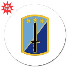170IB - M01 - 01 - SSI - 170th Infantry Brigade - 3" Lapel Sticker (48 pk)