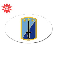 170IB - M01 - 01 - SSI - 170th Infantry Brigade - Sticker (Oval 50 pk)