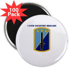 170IB - M01 - 01 - SSI - 170th Infantry Brigade with Text - 2.25" Magnet (100 pack)