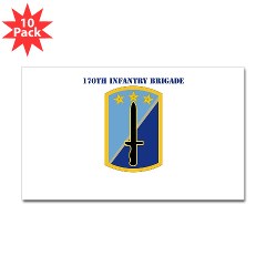 170IB - M01 - 01 - SSI - 170th Infantry Brigade with Text - Sticker (Rectangle 10 pk)