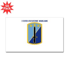 170IB - M01 - 01 - SSI - 170th Infantry Brigade with Text - Sticker (Rectangle 50 pk)