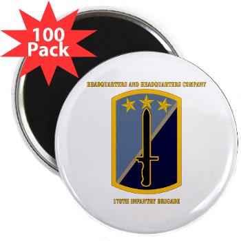 170IBHHC - M01 - 01 - HHC - 170th Infantry Bde with Text 2.25" Magnet (100 pack) - Click Image to Close