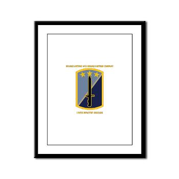 170IBHHC - M01 - 02 - HHC - 170th Infantry Bde with Text Framed Panel Print