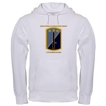 170IBHHC - A01 - 03 - HHC - 170th Infantry Bde with Text Hooded Sweatshirt - Click Image to Close
