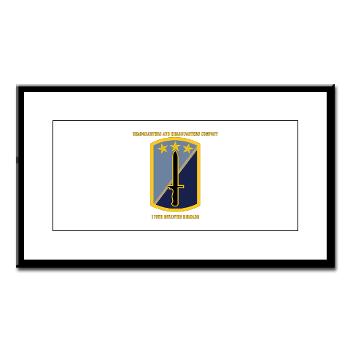 170IBHHC - M01 - 02 - HHC - 170th Infantry Bde with Text Small Framed Print