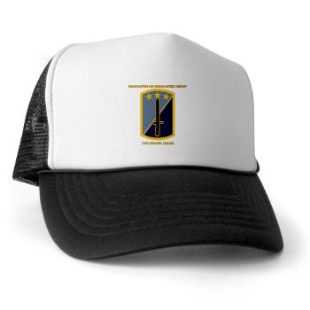 170IBHHC - A01 - 02 - HHC - 170th Infantry Bde with Text Trucker Hat