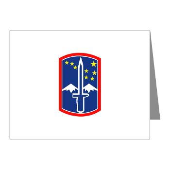 172IB - M01 - 02 - SSI - 172nd Infantry Brigade Note Cards (Pk of 20)