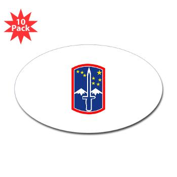 172IB - M01 - 01 - SSI - 172nd Infantry Brigade Sticker (Oval 10 pk)