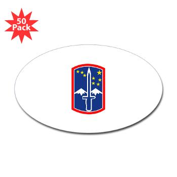 172IB - M01 - 01 - SSI - 172nd Infantry Brigade Sticker (Oval 50 pk)