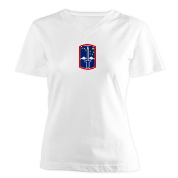 172IB - A01 - 04 - SSI - 172nd Infantry Brigade Women's V-Neck T-Shirt