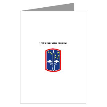 172IB - M01 - 02 - SSI - 172nd Infantry Brigade with text Greeting Cards (Pk of 10)