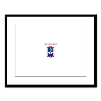 172IB - M01 - 02 - SSI - 172nd Infantry Brigade with text Large Framed Print