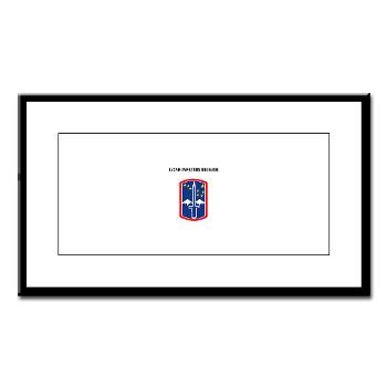 172IB - M01 - 02 - SSI - 172nd Infantry Brigade with text Small Framed Print