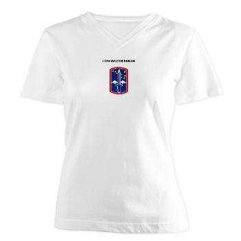 172IB - A01 - 04 - SSI - 172nd Infantry Brigade with text Women's V-Neck T-Shirt