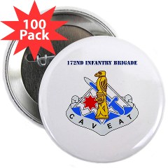 172IB - M01 - 01 - DUI - 172nd Infantry Brigade with Text 2.25" Button (100 pack)