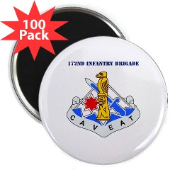 172IB - M01 - 01 - DUI - 172nd Infantry Brigade with Text 2.25" Magnet (100 pack)