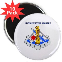 172IB - M01 - 01 - DUI - 172nd Infantry Brigade with Text 2.25" Magnet (10 pack)