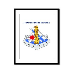172IB - M01 - 02 - DUI - 172nd Infantry Brigade with Text Framed Panel Print