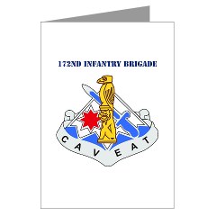 172IB - M01 - 02 - DUI - 172nd Infantry Brigade with Text Greeting Cards (Pk of 10)