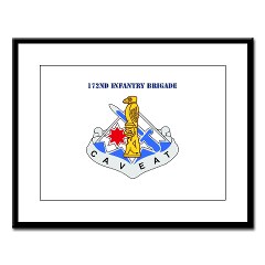 172IB - M01 - 02 - DUI - 172nd Infantry Brigade with Text Large Framed Print