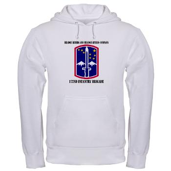 172IBHHC - A01 - 03 - HHC - 172nd Infantry Brigade with Text - Hooded Sweatshirt - Click Image to Close