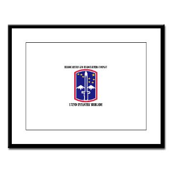 172IBHHC - M01 - 02 - HHC - 172nd Infantry Brigade with Text - Large Framed Print
