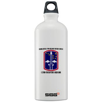 172IBHHC - M01 - 03 - HHC - 172nd Infantry Brigade with Text - Sigg Water Battle 1.0L - Click Image to Close