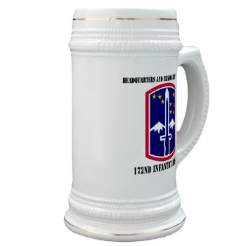 172IBHHC - M01 - 03 - HHC - 172nd Infantry Brigade with Text - Stein - Click Image to Close