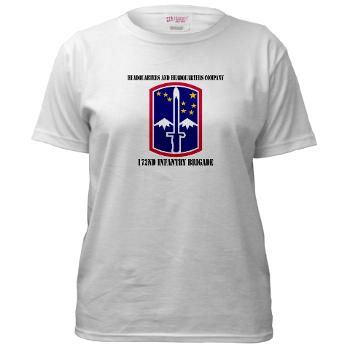 172IBHHC - A01 - 04 - HHC - 172nd Infantry Brigade with Text - Women's T-Shirt